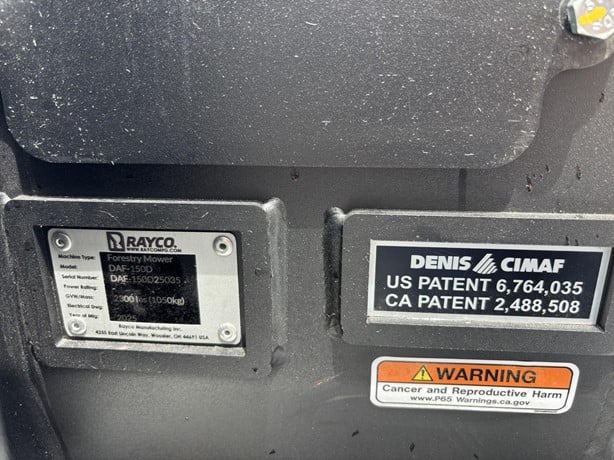 DENIS CIMAF Mulcher | Model 2025 DAF150D | 59" Cutting Width | 75 HP Carriers | 85cc Motor | For Skid Steer / Compact Track Loader (Forestry Carriers)