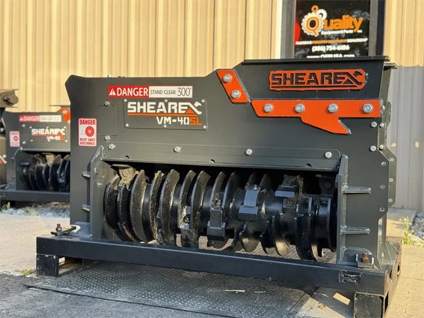 SHEAREX Mulcher | Model 2023 VM-40SL | Cutting Width 40" | Machine Size 10–15 Ton | Top Sharpened Knives | For Excavators