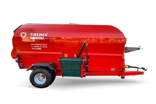 AK Ziraat | TIREMIX DD12 | 12m³ | Feed Mixer Wagon | Horsepower 75 HP | For Tractor