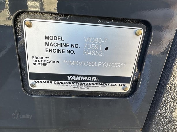 Yanmar Crawler Excavator | 2024 Model VIO80-7 | 30" Bucket | 14' 3" Dig Depth | 67 HP | For Heavy-Duty Excavation