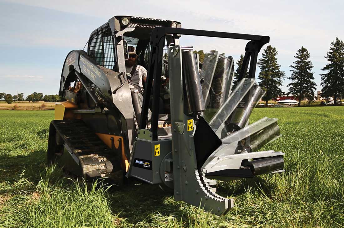 Baumalight Tree Shear With Buncher | Model ISH/ISR Series | Limb Cutting Size 10" & 12" | Hydraulic Flow 10 To 60 GPM | For Skid Steers