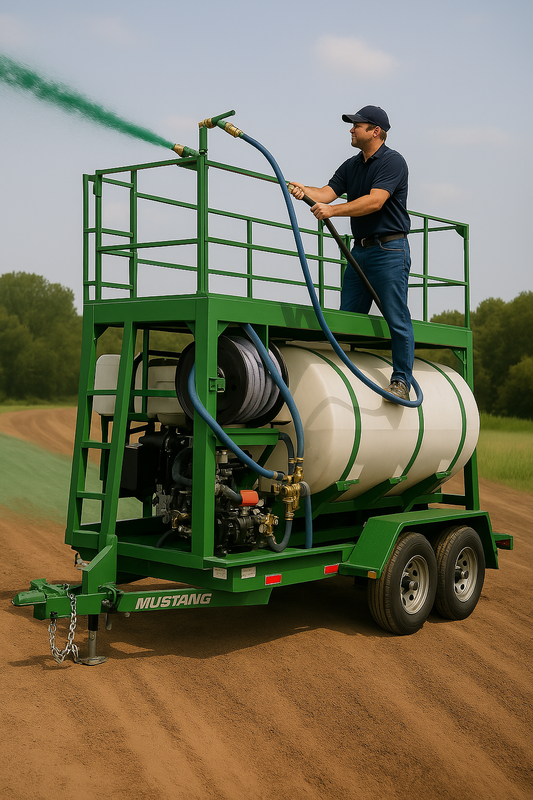 Turbo Turf Heavy-Duty Hydroseeder | Model HM-1000-HARV & HM-1000-Harv-P | Width 88" | Capacity 1000 Gallons | Engine Horsepower 27 HP | For Residential, Commercial & Erosion Control Applications
