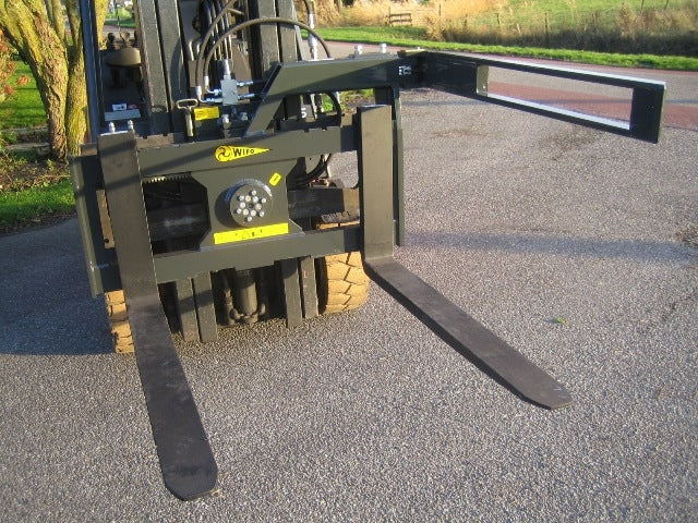 Wifo Equipment Rotating Pallet Fork | Model K53A-O Series | Folding Side Arm | Capacity 5500 LBS - 7700 LBS | 48" Long | For Skid Steer