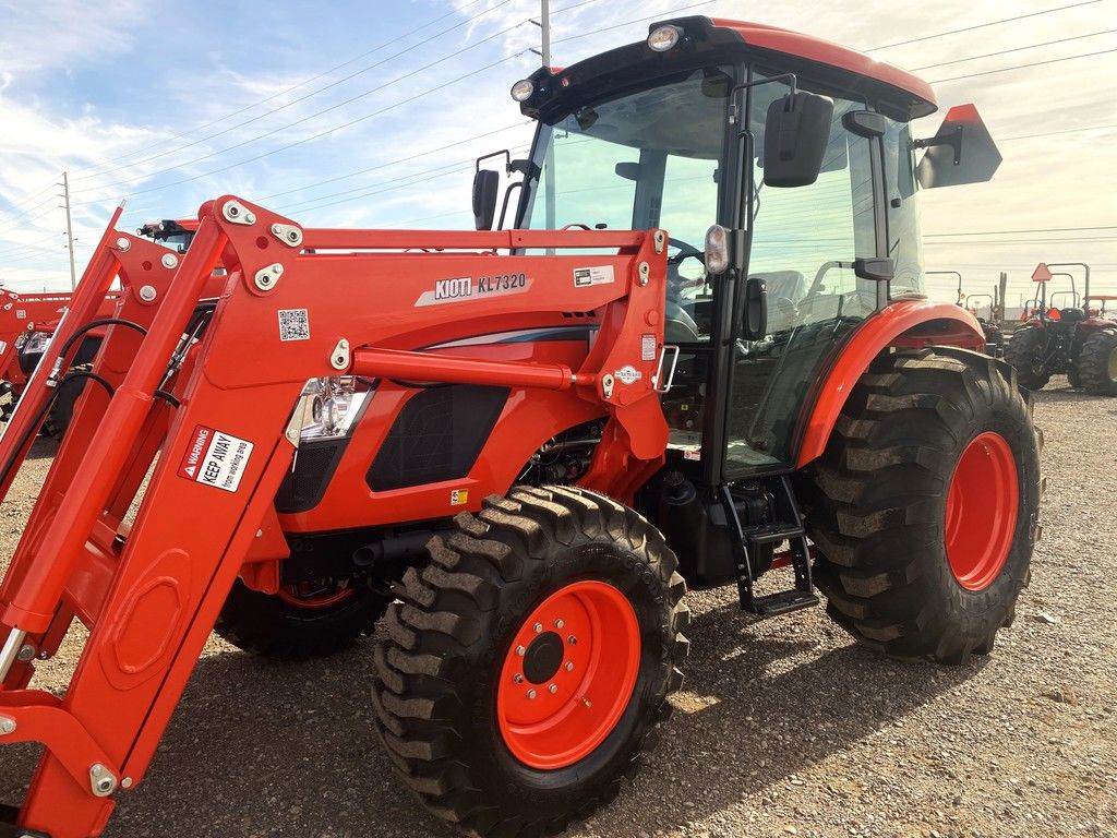 Kioti RX7320PCC 4WD Utility Premium Cab Tractor | 73 HP Gross Power | Power Shuttle With Creep Gear