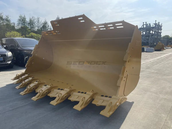 Bedrock Attachments Spade Nose Rock Bucket | Width 158" | Model WLRB988PO-158-6.9 | Capacity 6.9 m³ | For CAT 988, 988K, 988XE Wheel Loaders