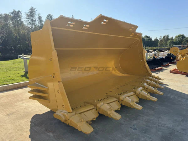 Bedrock Attachments Spade Nose Rock Bucket | Width 199" | Model WLRB992PO-199-11.5 | Capacity 11.5 m³ | For CAT 992K Wheel Loader