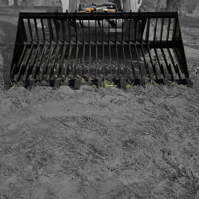 Loflin Fabrication | Old Style Rock Bucket | Widths 60"-84" | For Skid Steer