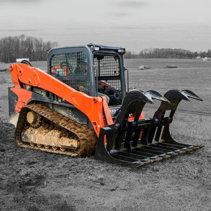 Loflin Fabrication | Root Grapple | Standard Duty | Widths 60" To 84" | Hydraulic Flow 10 To 20 GPM | For Skid Steer