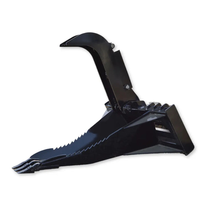 Loflin Fabrication | Stump Bucket Grapple | 42 7/8" Jaw Opening | Greasable 1¼” Pins | For Skid Steer