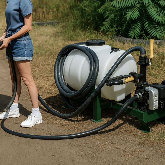 Turbo Turf Hydroseeder | Model HS-50 | Width 31″ | Capacity 50 Gallons | Engine Horsepower 6.5 HP | For Lawn Seeding & Repair