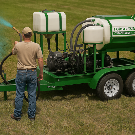 Turbo Turf Mechanically Agitated Hydrodresser | Model HM-500-Harv-E & HM-500-Harv-E-P | Width 58" | Capacity 500 Gallon | Engine Horsepower 23.5HP | For Landscaping & Erosion Control