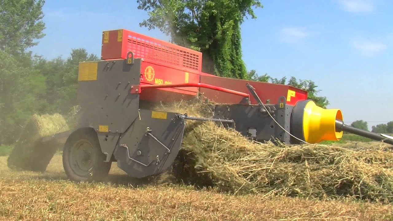 Sitrex | Mini Compact Square Baler | Model M60-SUPER | Bale Length 16"-51" | Capacity 3-9 Bales/Min | Horsepower 20-25 HP | For Tractors