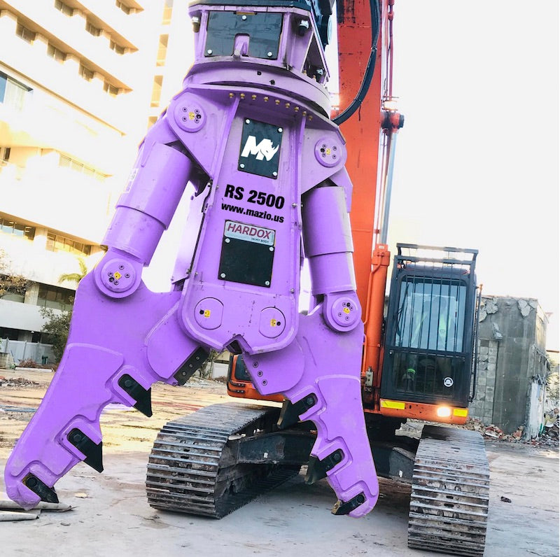 MAZIO DEMOLITION TOOLS PRIMARY CRUSHERS | RS-200 TO RS-11000 MODELS | BLADE CLAPING FORCE 75-810 TON | FOR EXCAVATORS
