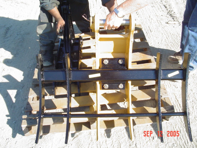 IS Attachment Tree Stumper & Rake | Certified AR400 steel | Machine Class 5-6 Tons | For Mid Size Mini Excavators