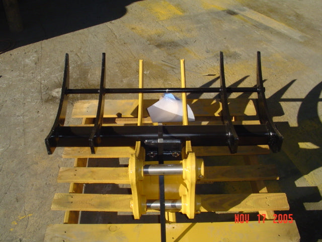 IS Attachment Tree Stumper & Rake | Stumper Weight 400 lbs | Certified AR400 steel | For Excavators
