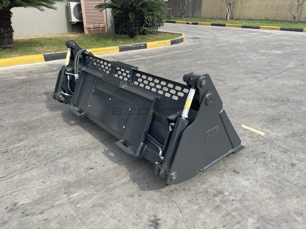 Bedrock Attachments Multipurpose Bucket | Width 72" | Model SKMPB-72-E | Cutting Edge | Hydraulic Flow Range: 15-25 GPM | For Skid Steer