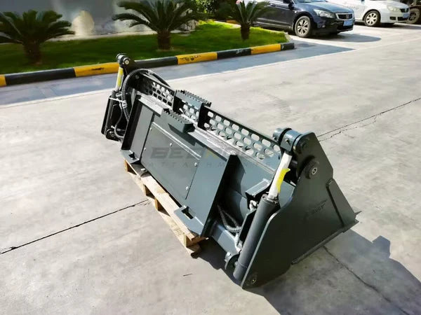 Bedrock Attachments Multipurpose Bucket | Width 72" | Model SKMPB-72-T | 7 Teeth | Hydraulic Flow Range: 15-25 GPM | For Skid Steer