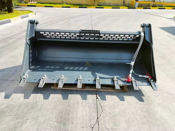 Bedrock Attachments Multipurpose Bucket | Width 72" | Model SKMPB-72-T | 7 Teeth | Hydraulic Flow Range: 15-25 GPM | For Skid Steer