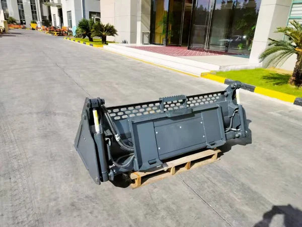 Bedrock Attachments Multipurpose Bucket | Width 72" | Model SKMPB-72-T | 7 Teeth | Hydraulic Flow Range: 15-25 GPM | For Skid Steer