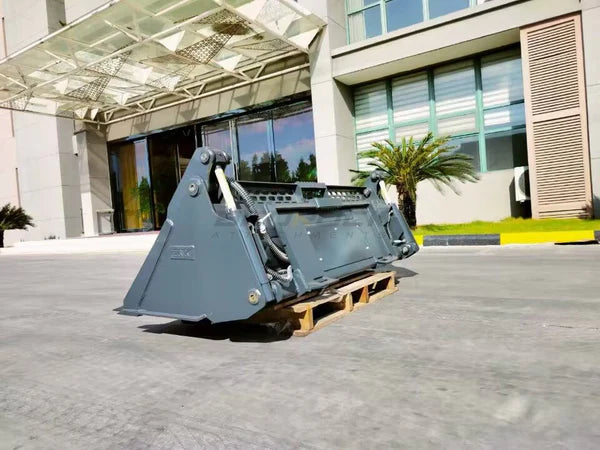 Bedrock Attachments Multipurpose Bucket | Width 72" | Model SKMPB-72-T | 7 Teeth | Hydraulic Flow Range: 15-25 GPM | For Skid Steer
