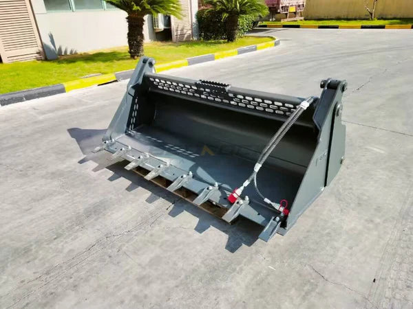 Bedrock Attachments Multipurpose Bucket | Width 72" | Model SKMPB-72-T | 7 Teeth | Hydraulic Flow Range: 15-25 GPM | For Skid Steer