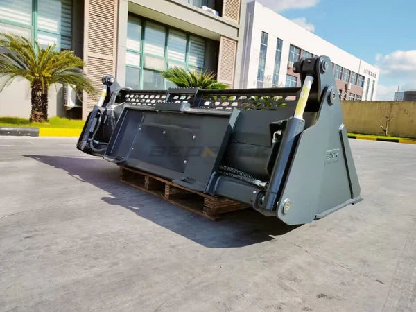 Bedrock Attachments Multipurpose Bucket | Width 78" | Model SKMPB-78-E | Cutting Edge | Hydraulic Flow Range: 15-25 GPM | For Skid Steer