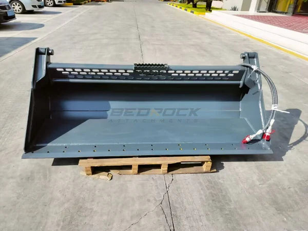 Bedrock Attachments Multipurpose Bucket | Width 78" | Model SKMPB-78-E | Cutting Edge | Hydraulic Flow Range: 15-25 GPM | For Skid Steer
