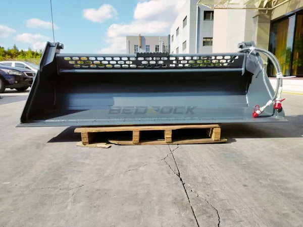 Bedrock Attachments Multipurpose Bucket | Width 78" | Model SKMPB-78-E | Cutting Edge | Hydraulic Flow Range: 15-25 GPM | For Skid Steer