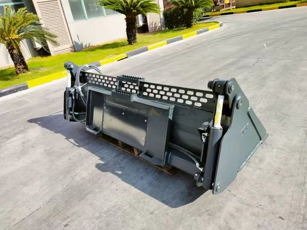 Bedrock Attachments Multipurpose Bucket | Width 78" | Model SKMPB-78-E | Cutting Edge | Hydraulic Flow Range: 15-25 GPM | For Skid Steer