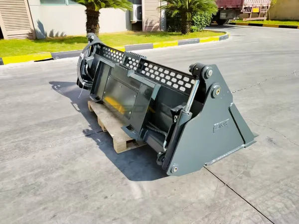 Bedrock Attachments Multipurpose Bucket | Width 78" | Model SKMPB-78-T | 7 Teeth | Hydraulic Flow Range: 15-25 GPM | For Skid Steer