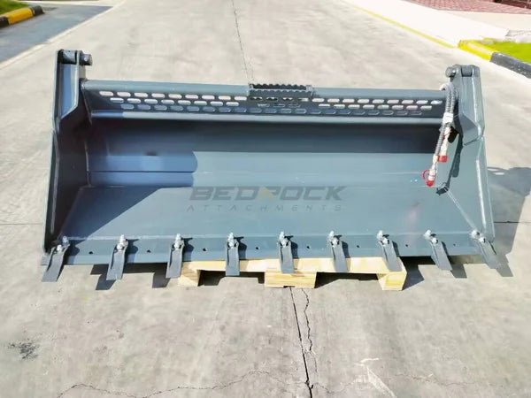 Bedrock Attachments Multipurpose Bucket | Width 78" | Model SKMPB-78-T | 7 Teeth | Hydraulic Flow Range: 15-25 GPM | For Skid Steer