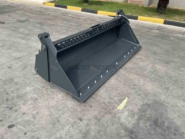 Bedrock Attachments Multipurpose Bucket | Width 84" | Model SKMPB-84-E | Cutting Edge | Hydraulic Flow Range: 15-25 GPM | For Skid Steer