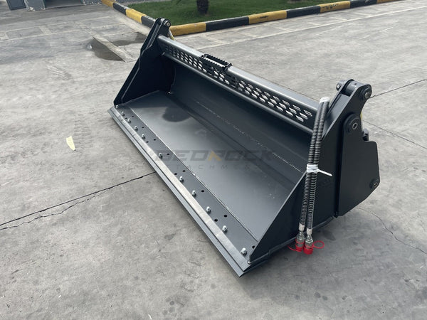 Bedrock Attachments Multipurpose Bucket | Width 84" | Model SKMPB-84-E | Cutting Edge | Hydraulic Flow Range: 15-25 GPM | For Skid Steer