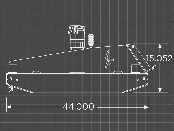 Loflin Fabrication | Severe Duty Exposed Blade Brush Cutter | 72" Width | Hydraulic Flow 15–40 GPM | For Skid Steer