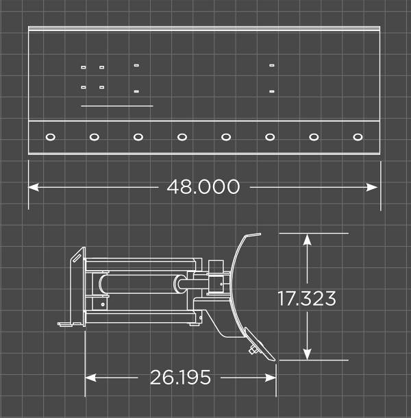 Loflin Fabrication | Dozer Blade | 48" Width | Hydraulic Angle | Heavy-Duty Edge | For Mini Skid Steers
