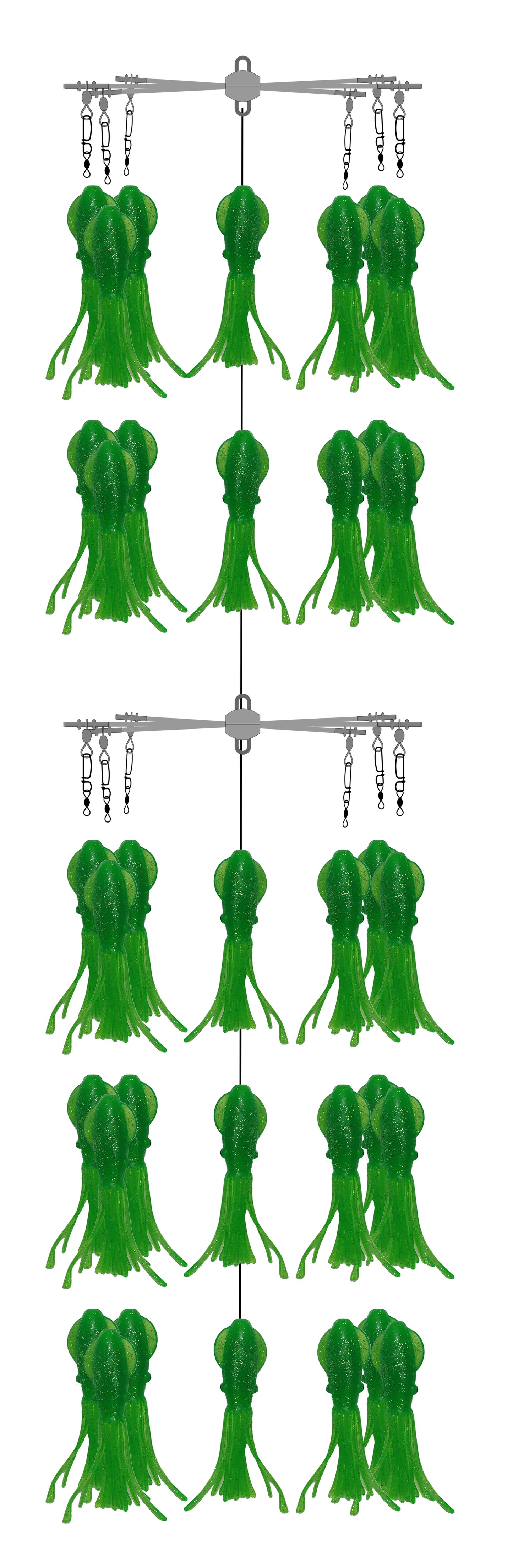 Fish Razr Tackle Bucket Dredge With (66) Phat Squid | Two-Tier Bucket Dredge
