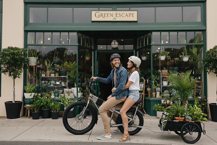 JackRabbit | Micro Electric Bike | Model MG Doble | Lightweight 2-Up Electric Micro Hauler | 20” & 24” Street Tires | 749W Cargo Motor | 48+ Mile Range | For Urban, Travel & Everyday Missions