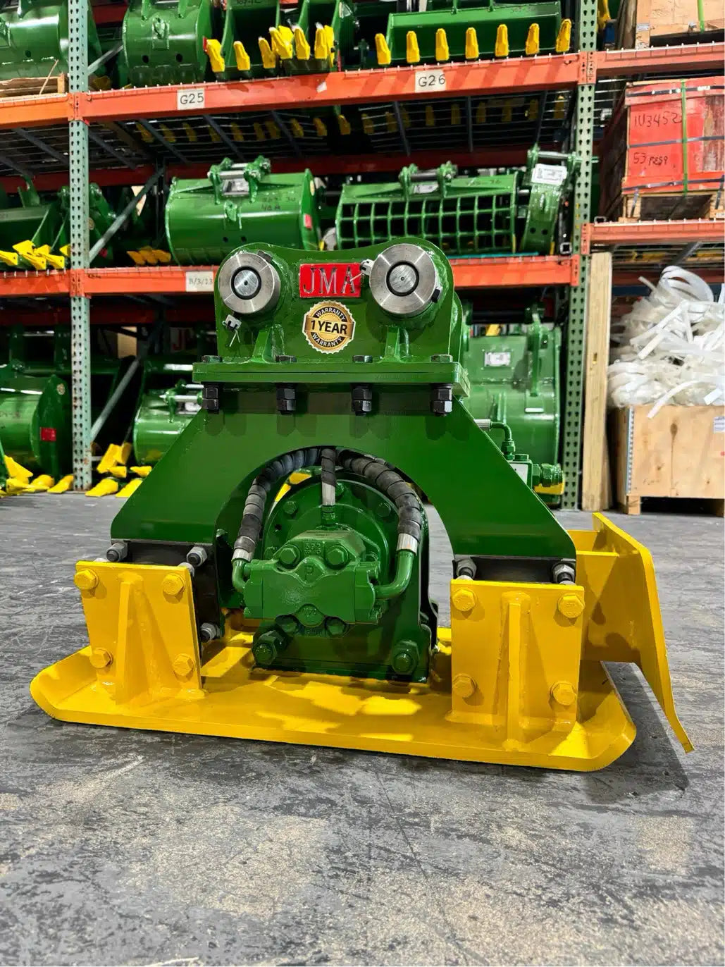 JMA Attachments Plate Compactor | Pin Size 40mm | For 3 – 4.5 Tons Mini Excavators