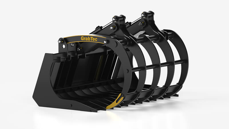 GrabTec Demolition Grapple iClaw™ Technology for Demolition, Rock Hauling & Tree Work | GDS Series | Width 84" inches | Horsepower 50-120 HP | Solid Bottom | For Skid Steers