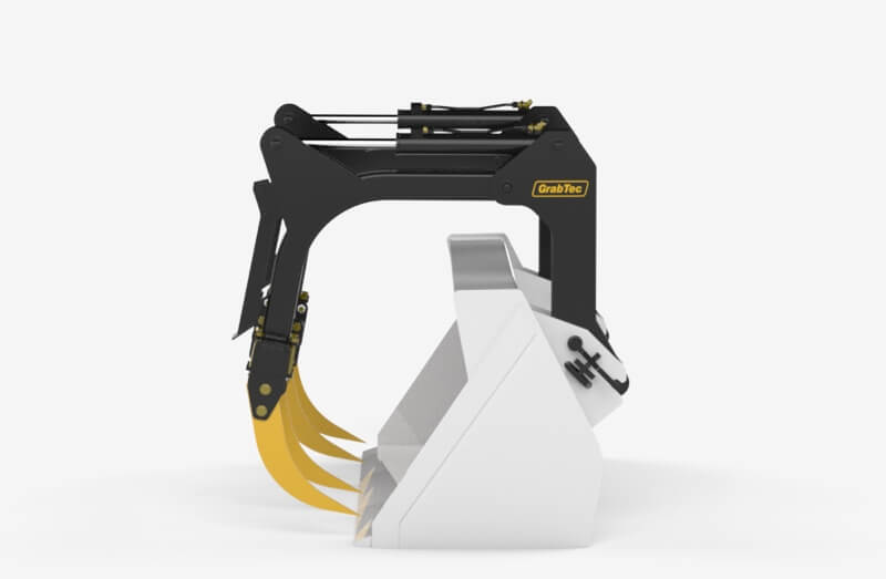 GrabTec Backhoe Grapples | Model GB | Width 71", 77", 83" & 89" inches | Oil Flow Range 15-25 GPM | For Skid Loaders