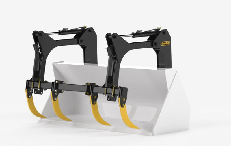 GrabTec Backhoe Grapples | Model GB | Width 71", 77", 83" & 89" inches | Oil Flow Range 15-25 GPM | For Skid Loaders
