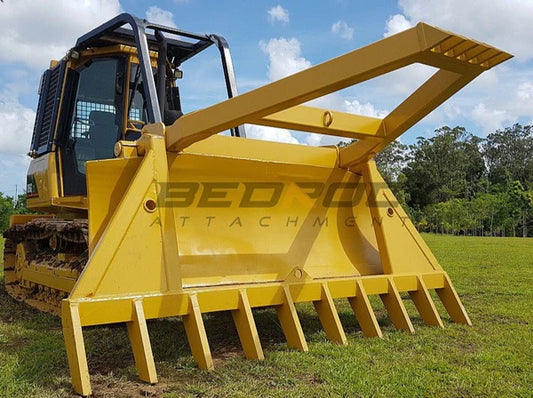 Bedrock Attachments Stick Rake | Model BDR14  | Weight 500/520kg | For Bulldozer