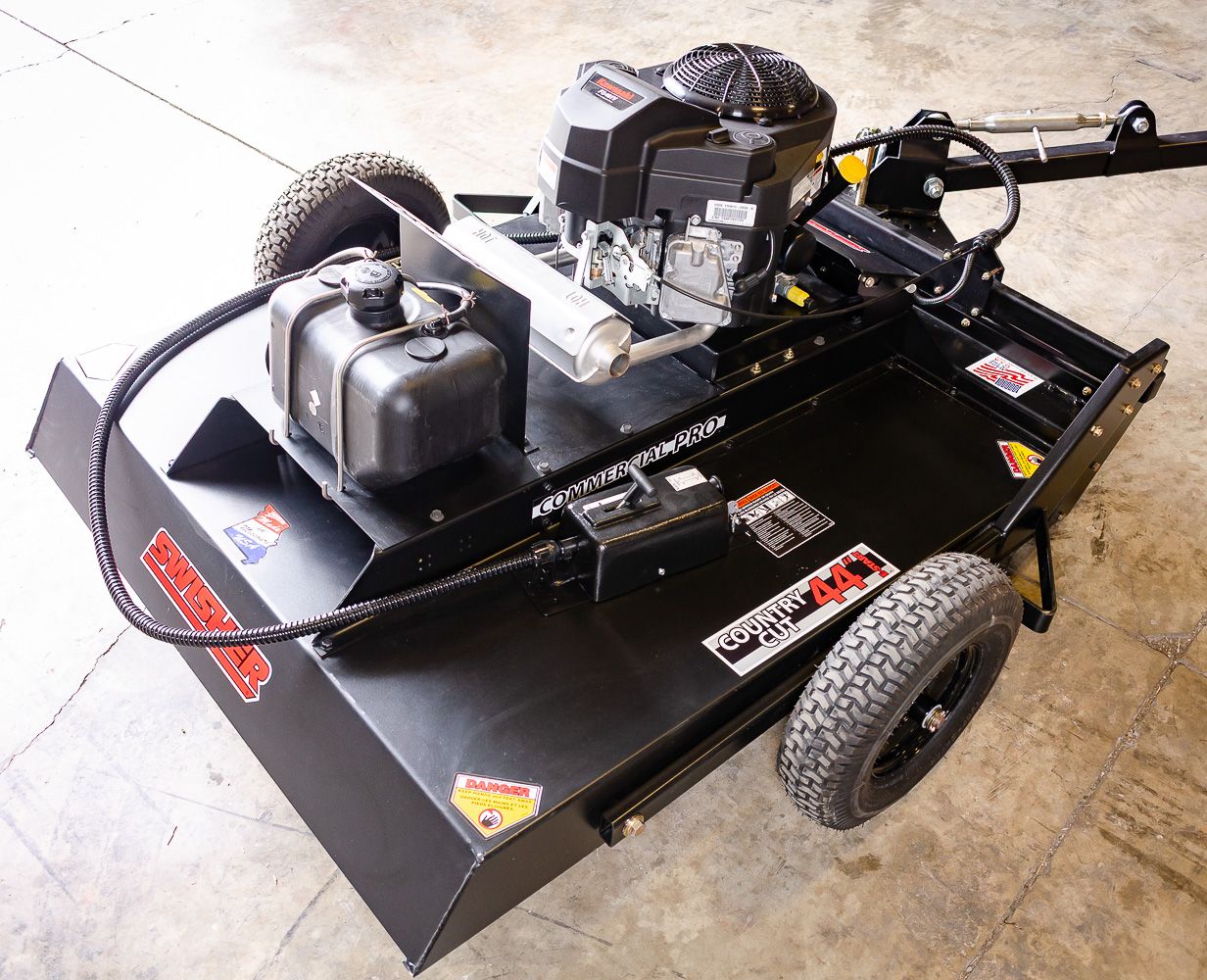 Swisher Country Cut Rough Cut Mower | Model RC14544CPKA-R | 44" Cutting Width | 14.5 HP Kawasaki V-Twin Engine | Cuts Up to 3" Thick Brush | Horsepower 15 To 20 HP | For ATV & UTV