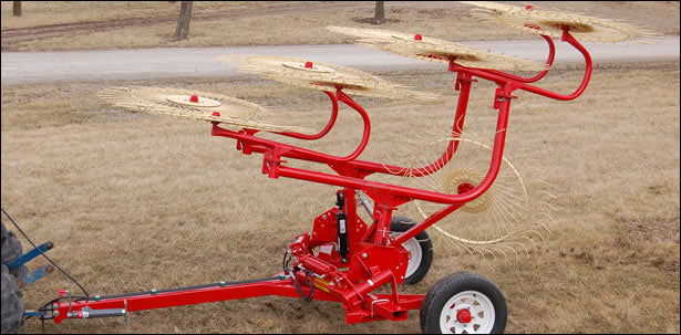 Durabilt | Rake Caddy Hitch Adapter | Model RC-932 | Width Configurations For 8 & 10 Wheel Rakes | Hydraulic Single Remote | Horsepower 40–60 HP | For Tractors