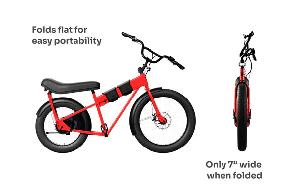 JackRabbit | Micro Electric Bike | Model MG Doble | Lightweight 2-Up Electric Micro Hauler | 20” & 24” Street Tires | 749W Cargo Motor | 48+ Mile Range | For Urban, Travel & Everyday Missions
