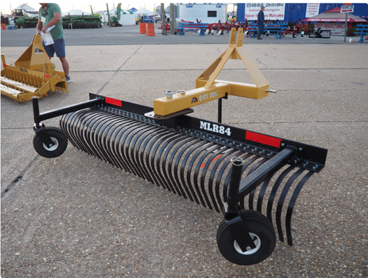 Dirt Dog Heavy-Duty Landscape Rake | MLR Series | Overall Width 72", 84" & 96" inches | Horsepower 30-60 HP | For Tractors