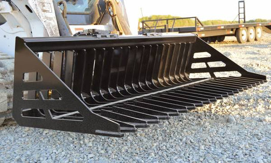 Loflin Fabrication | Rock Bucket | Widths 60"-84" | For Skid Steer