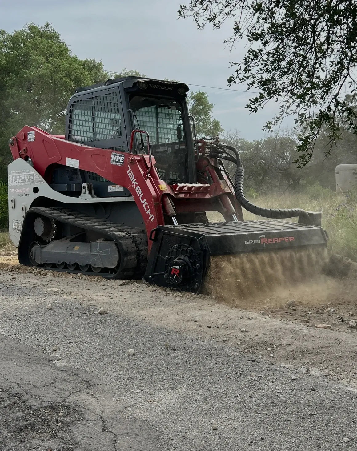 Grim Reaper Industries Rock Crushing Head | Model Mark I | Cut Width 72" | Hydraulic Flow Range 20–40 GPM | For Skid Steers