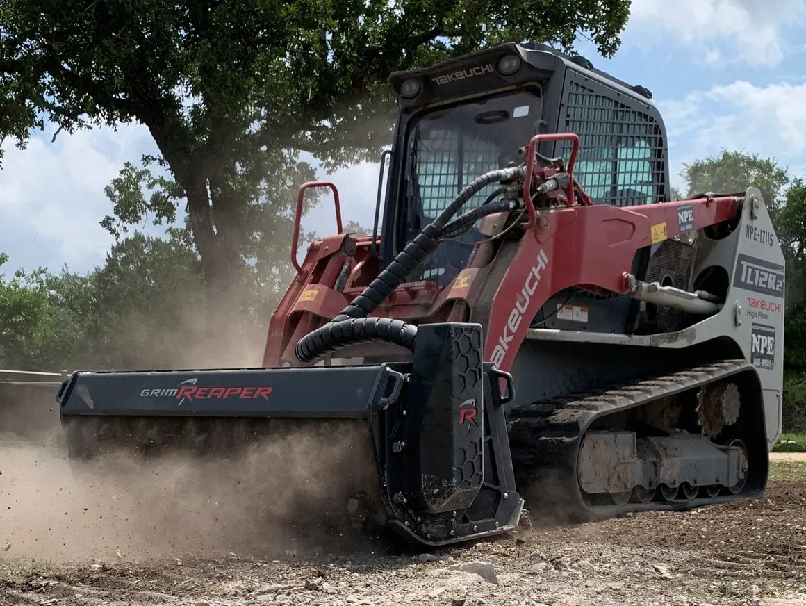 Grim Reaper Industries Rock Crushing Head | Model Mark I | Cut Width 72" | Hydraulic Flow Range 20–40 GPM | For Skid Steers