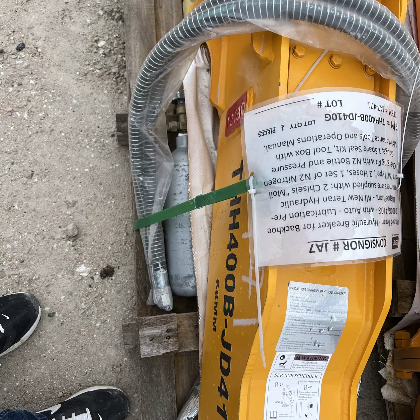 TERAN THH400B HYDRAULIC BREAKER – JD310G/410G, EXCAVATOR ATTACH